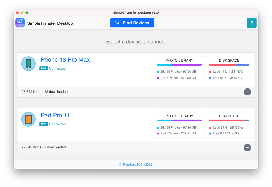 Simple Transfer Desktop app